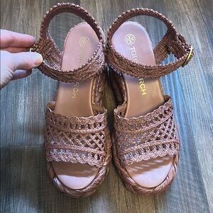 Tory Burch Mauve Woven Sandals